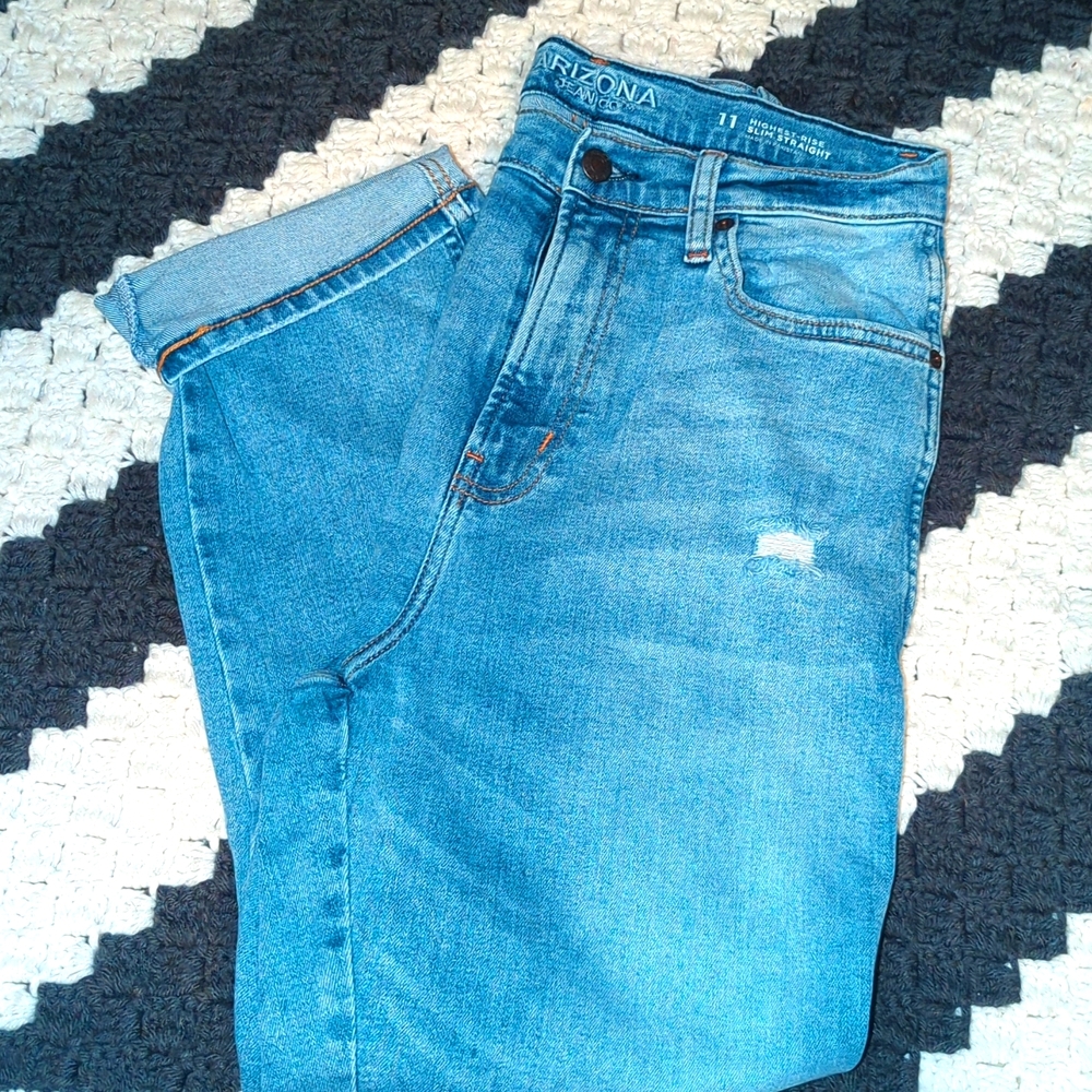 Arizona Highest Rise Straight Jeans- Sz 11
